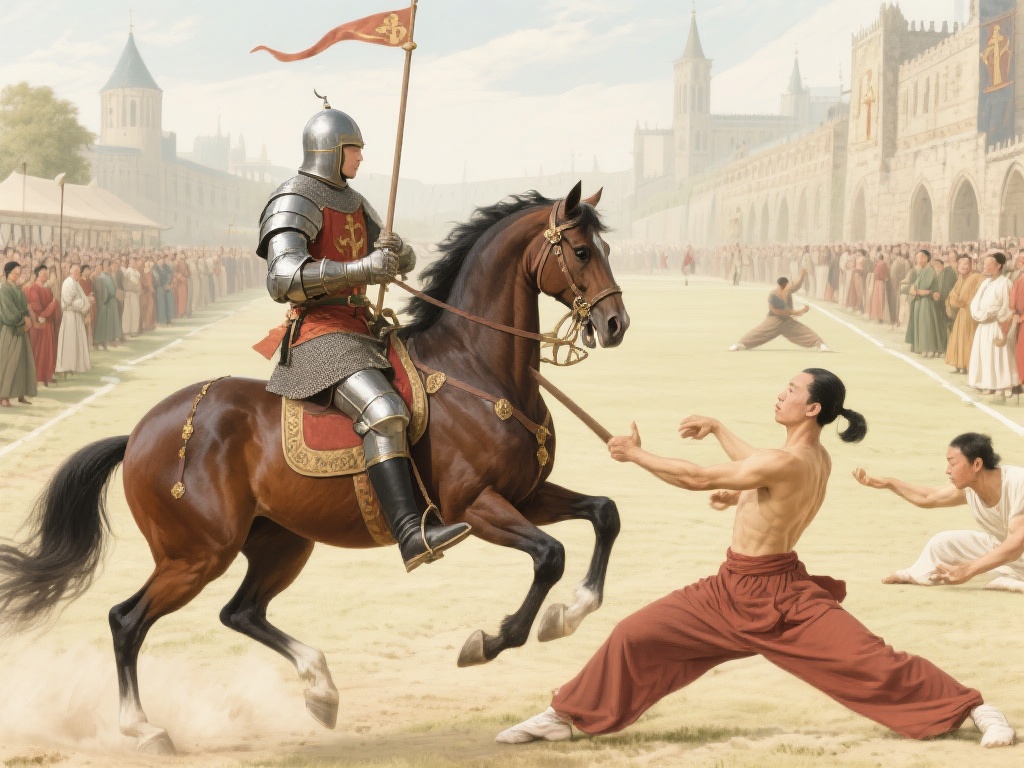 进入中世纪，欧洲体育哲学受到宗教的影响，逐渐转向骑