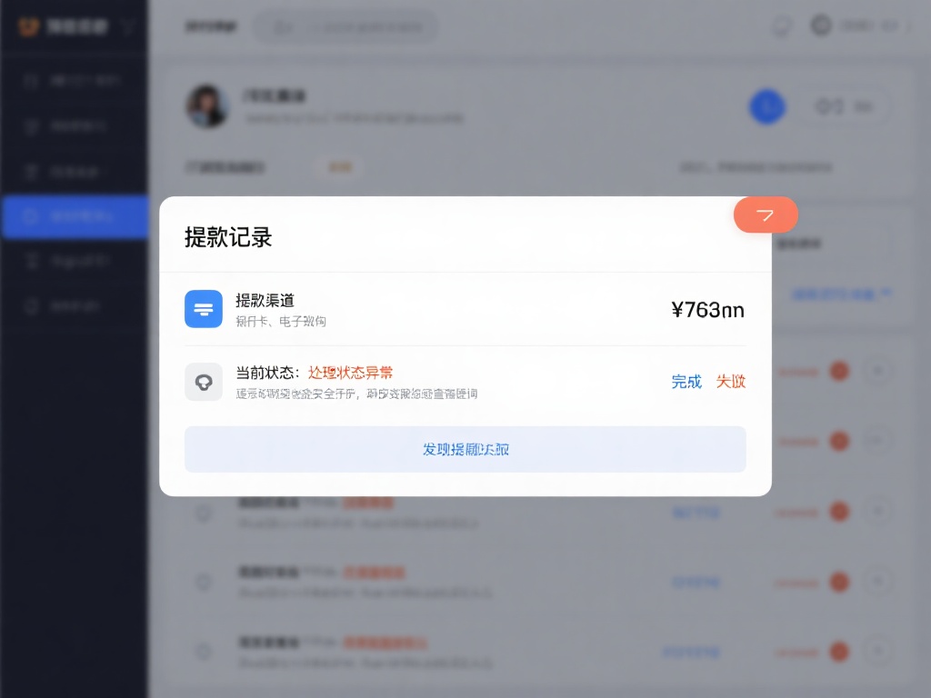 点击具体的提款记录条目，用户可以看到更详细的信息，